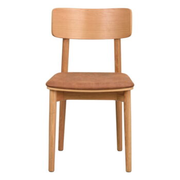 Jedálenská stolička z imitácie kože v koňakovohnedo-prírodnej farbe v súprave 2 ks Wolcott – Rowico – Obrázok 6