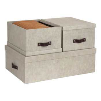 Súprava 3 béžových úložných škatúľ Bigso Box of Sweden Inge - Image 8