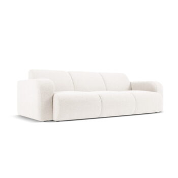 Biela pohovka z textílie bouclé 235 cm Molino – Micadoni Home - Image 2