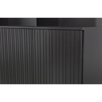Čierna knižnica z borovicového dreva 200x150 cm Gravure – WOOOD - Image 7