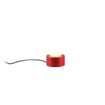 Červená stolová lampa so skleneným tienidlom (výška 17 cm) Countess – Trio - Image 3