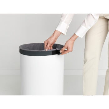 Biely kovový kôš na bielizeň 60 l – Brabantia – Obrázok 5