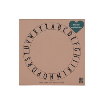 Béžový detský hlboký tanier Design Letters Eat & Learn, 15,5 cm - Image 2