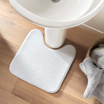 Biela WC kúpeľňová predložka 45x45 cm Vitamine – douceur d'intérieur - Image 2