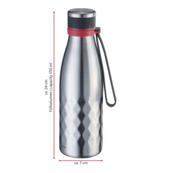 Svetlosivá cestovná antikoro-silikónová fľaša 550 ml Viva – Westmark – Obrázok 6
