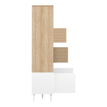 Biela knižnica v dekore duba 90x180 cm Horizon - TemaHome – Obrázok 8
