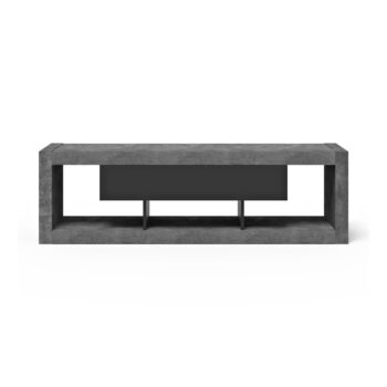 Sivo-čierny TV stolík v dekore betónu 175x52 cm Nara – TemaHome - Image 3