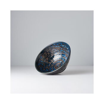 Tmavomodrá keramická misa MIJ Copper Swirl, ø 20 cm - Image 3