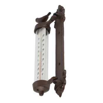Liatinový nástenný teplomer Esschert Design Bird, výška 27,3 cm – Obrázok 4