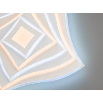 Biele kovové stmievateľné LED stropné svietidlo na diaľkové ovládanie 50x50 cm Hero – Fischer & Honsel - Image 8