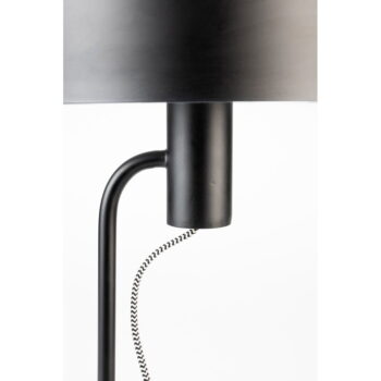 Čierna stojacia lampa s kovovým tienidlom (výška 135 cm) Landon – White Label - Image 5