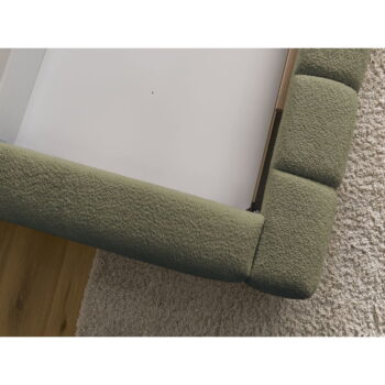 Zelená čalúnená dvojlôžková posteľ s úložným priestorom s roštom 140x190 cm Denali – Bobochic Paris – Obrázok 3