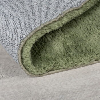 Tmavozelená syntetická kožušina 200x290 cm Faroe Wool Look Fur – Flair Rugs - Image 3