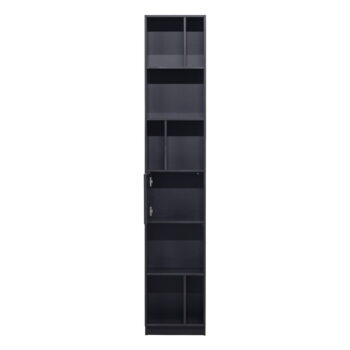 Čierna modulárna knižnica z borovicového dreva 40x210 cm Finca – WOOOD - Image 3