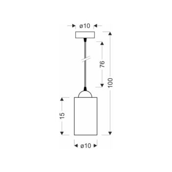 Čierne závesné svietidlo so skleneným tienidlom ø 10 cm Bistro - Candellux Lighting - Image 3