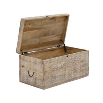 Truhlica z mangového dreva v prírodnej farbe 45x50 cm Malati – Støraa - Image 5