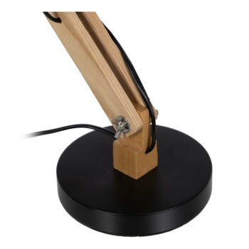 Stolová lampa v čiernej a prírodnej farbe s kovovým tienidlom (výška 55 cm) – Ixia - Image 7
