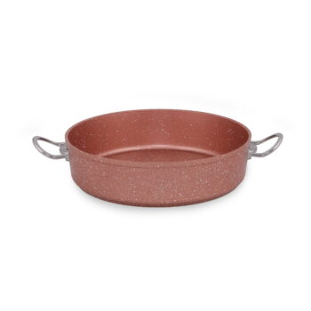 Ružový nízký hliníkový hrniec s pokrievkou Güral Porselen Classic, ø 30 cm – Obrázok 4