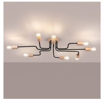 Stropné svietidlo v čierno-prírodnej farbe 60x100 cm Dazzle – Nice Lamps - Image 4