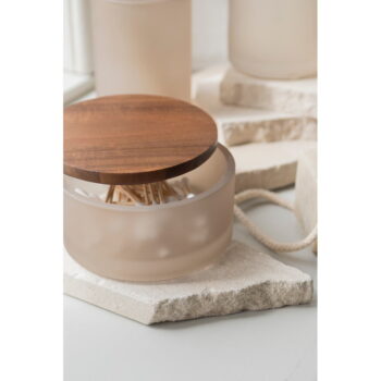 Béžový sklenený kúpeľňový organizér na vatové tampóny Modest – Mette Ditmer Denmark – Obrázok 4