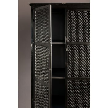 Čierna kovová vitrína 60x161 cm Denver – Dutchbone - Image 10