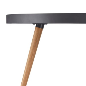 Sivý konferenčný stolík s nohami z bukového dreva Furnhouse Opus, Ø 90 cm - Image 2
