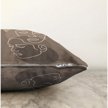 Hnedá obliečka na vankúš s prímesou bavlny Minimalist Cushion Covers Chenille, 55 x 55 cm - Image 2