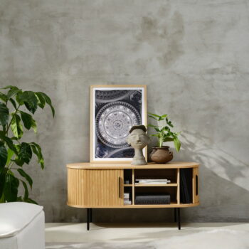 TV stolík v dekore duba v prírodnej farbe 120x56 cm Nola – Unique Furniture - Image 7