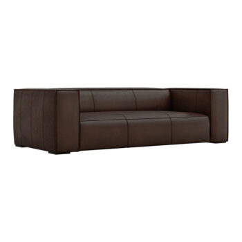Tmavohnedá kožená pohovka 227 cm Madame - Windsor & Co Sofas - Image 2