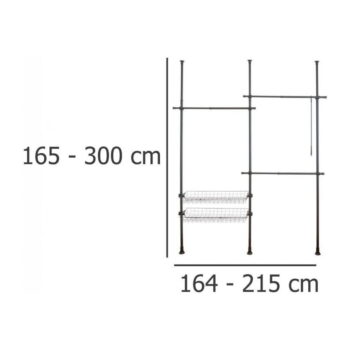Čierny kovový teleskopický stojan na oblečenie Herkules – Wenko – Obrázok 9