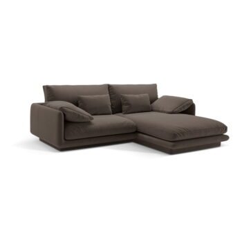 Hnedá rohová pohovka z textílie bouclé (pravý roh) Torino – Micadoni Home - Image 3