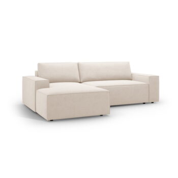 Béžová rozkladacia rohová pohovka z textílie bouclé (ľavý roh) Jodie – Micadoni Home - Image 4