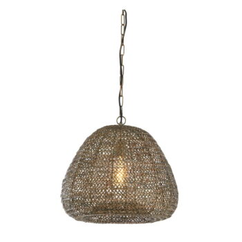 Závesné svietidlo v bronzovej farbe s kovovým tienidlom ø 42 cm Finou – Light & Living – Obrázok 4