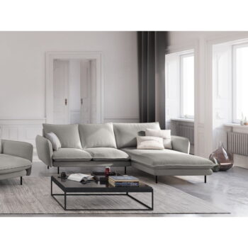Svetlosivá rohová pohovka Cosmopolitan Design Vienna, pravý roh - Image 4