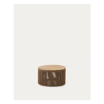Okrúhly záhradný odkladací stolík s doskou z akácie ø 60 cm Dandara – Kave Home - Image 5