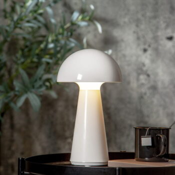 Biela LED stolová lampa so stmievačom (výška  28 cm) Mushroom – Star Trading – Obrázok 5