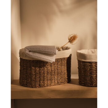 Košíky z morskej trávy v súprave 2 ks 35x25x25 cm Tossa – Kave Home - Image 2