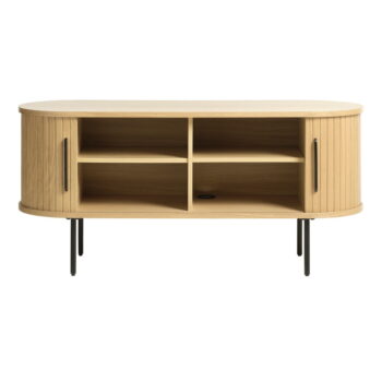 TV stolík v dekore duba v prírodnej farbe 120x56 cm Nola – Unique Furniture - Image 3