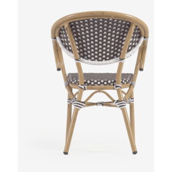 Hnedá kovová/plastová záhradná stolička Marilyn – Kave Home - Image 3