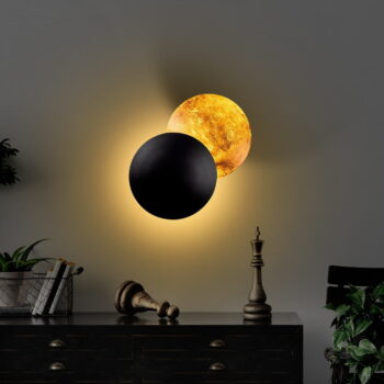 LED nástenné svietidlo v čiernej a medenej farbe ø 25 cm Yosma – Opviq lights - Image 2