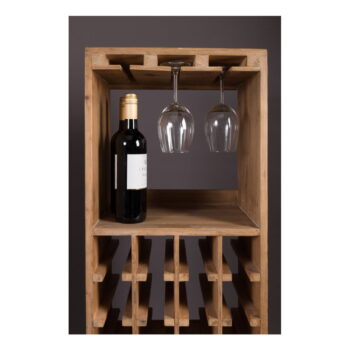 Hnedá vinotéka z jedlového dreva počet fliaš 28, 43,5x118,5 cm Claude – Dutchbone – Obrázok 3
