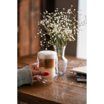 Súprava 2 dvojstenných pohárov na latté Vialli Design Geo, 350 ml - Image 4