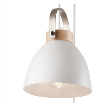 Biele závesné svietidlo s kovovým tienidlom ø 37 cm Danielle – LAMKUR - Image 4