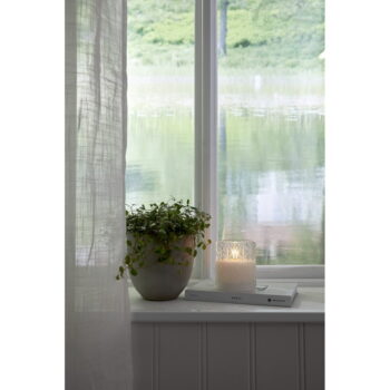 Biela LED vosková sviečka v skle Star Trading Flamme Romb, výška 10 cm – Obrázok 5