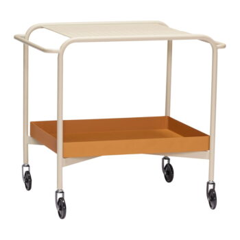 Kovový servírovací stolík na kolieskach 47x66 cm Push – Hübsch - Image 2