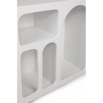 Biela poschodová polica 120 cm Lorin – Kalune Design - Image 10