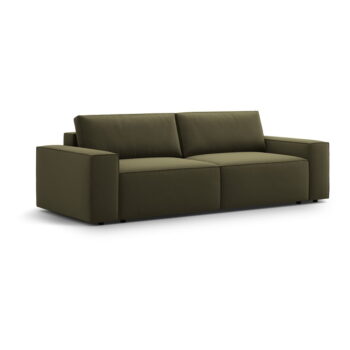 Zelená rozkladacia pohovka z textílie bouclé 247 cm Jodie – Micadoni Home - Image 3
