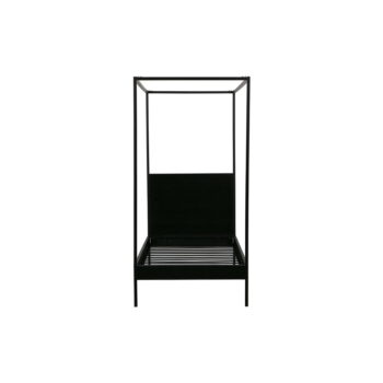 Čierna kovová jednolôžková posteľ s roštom 90x200 cm Dani – WOOOD - Image 3