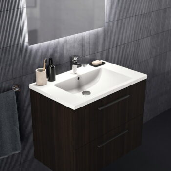 Tmavohnedá závesná skrinka pod umývadlo v dekore duba 80x63 cm i.Life B – Ideal Standard - Image 11