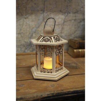 LED lampáš v prírodnej farbe (výška 20 cm) Lace – Star Trading – Obrázok 2